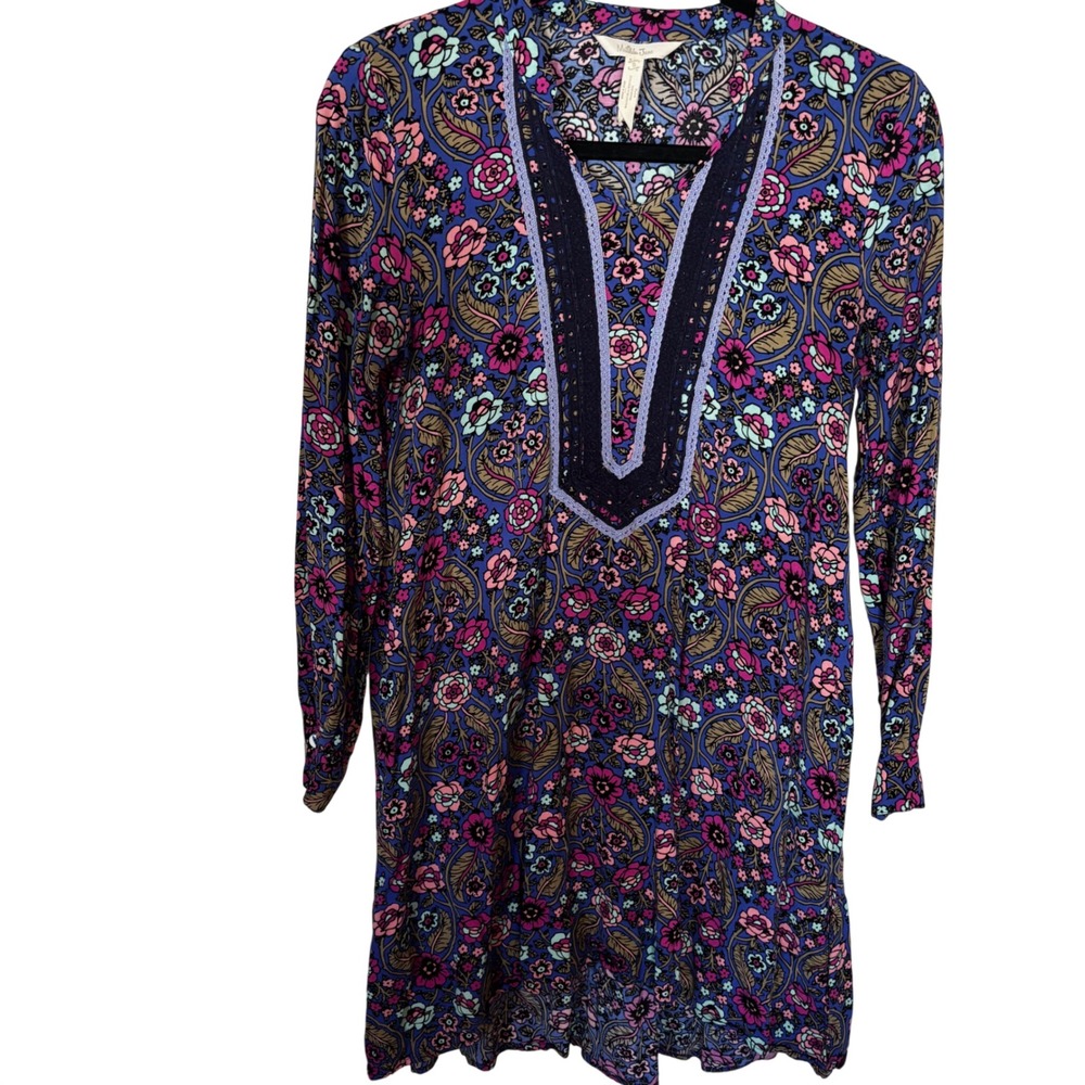 Matilda Jane Women's Small "Thoughts & Dreams" Boho Floral Tunic Dress